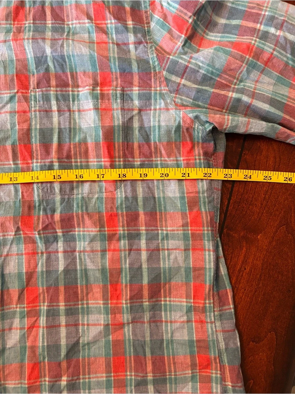 Men’s J Crew Teal Checkered Plaid Slim Fit Button Down Shirt Size XL
